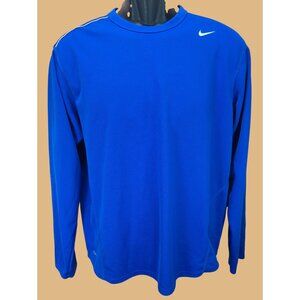 Nike Dri-FIT Mens Blue Long Sleeve Medium Training Shirt Medium